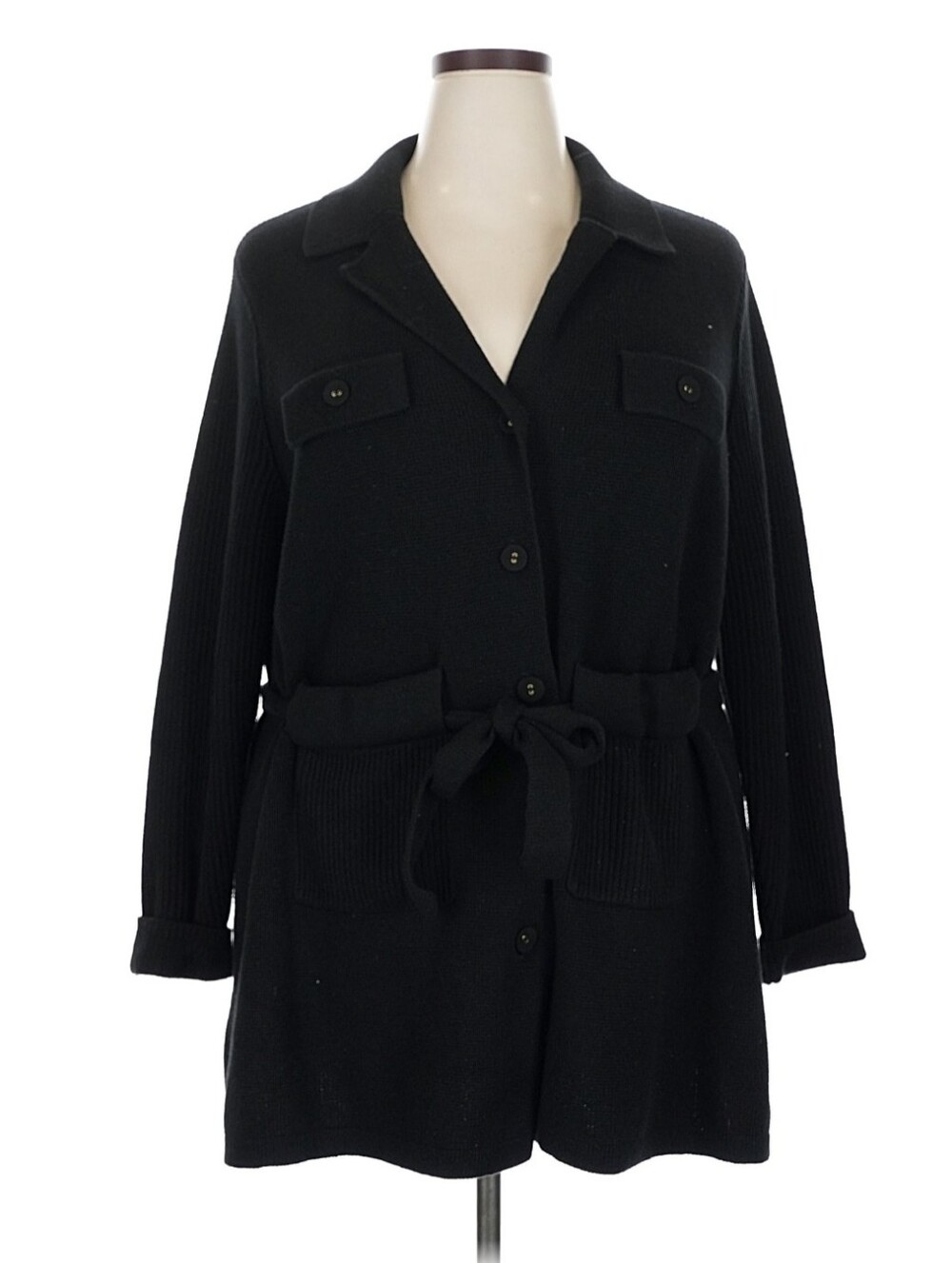 CAbi Jackie Cardigan Black with Tie Waist XXL